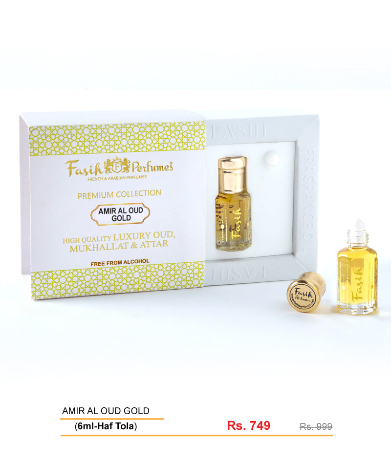 Fasih Perfumes Amir Al Oud Gold Non Alcoholic Attar.