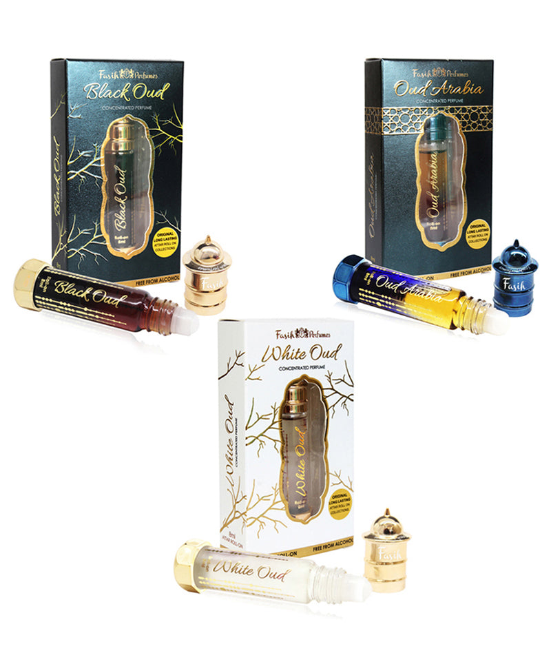 Arab Bestseller Black oud, Oud Arabia & White Oud Attar.