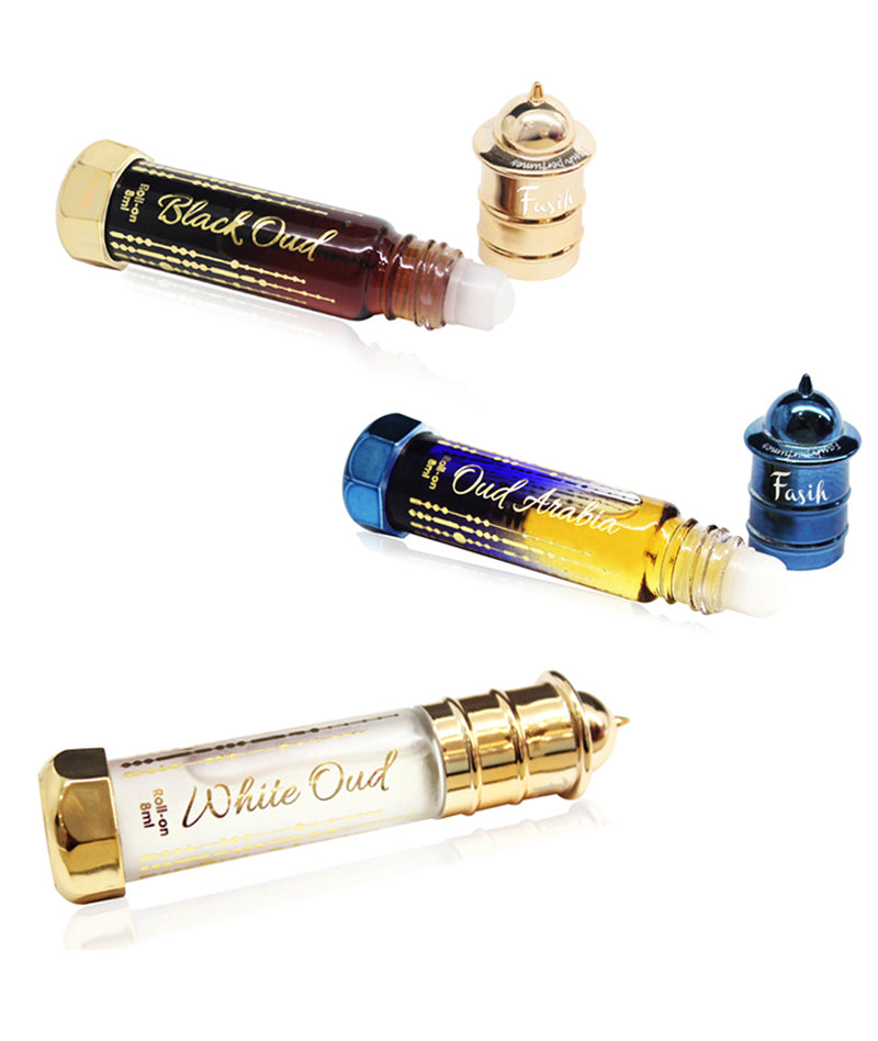 Premium Non Alcoholic Black Oud, White Oud & Oud Arabia Attar.